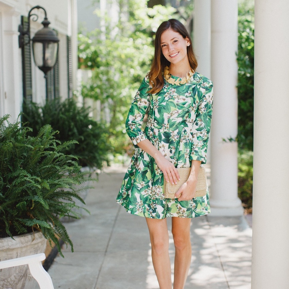 Floral Green Dress